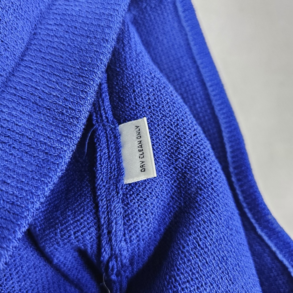 Vtg St John Pant Suit Jacket Marie Gray Women 6 Knit Royal Gold Full Zip Pull On - Picture 12 of 16